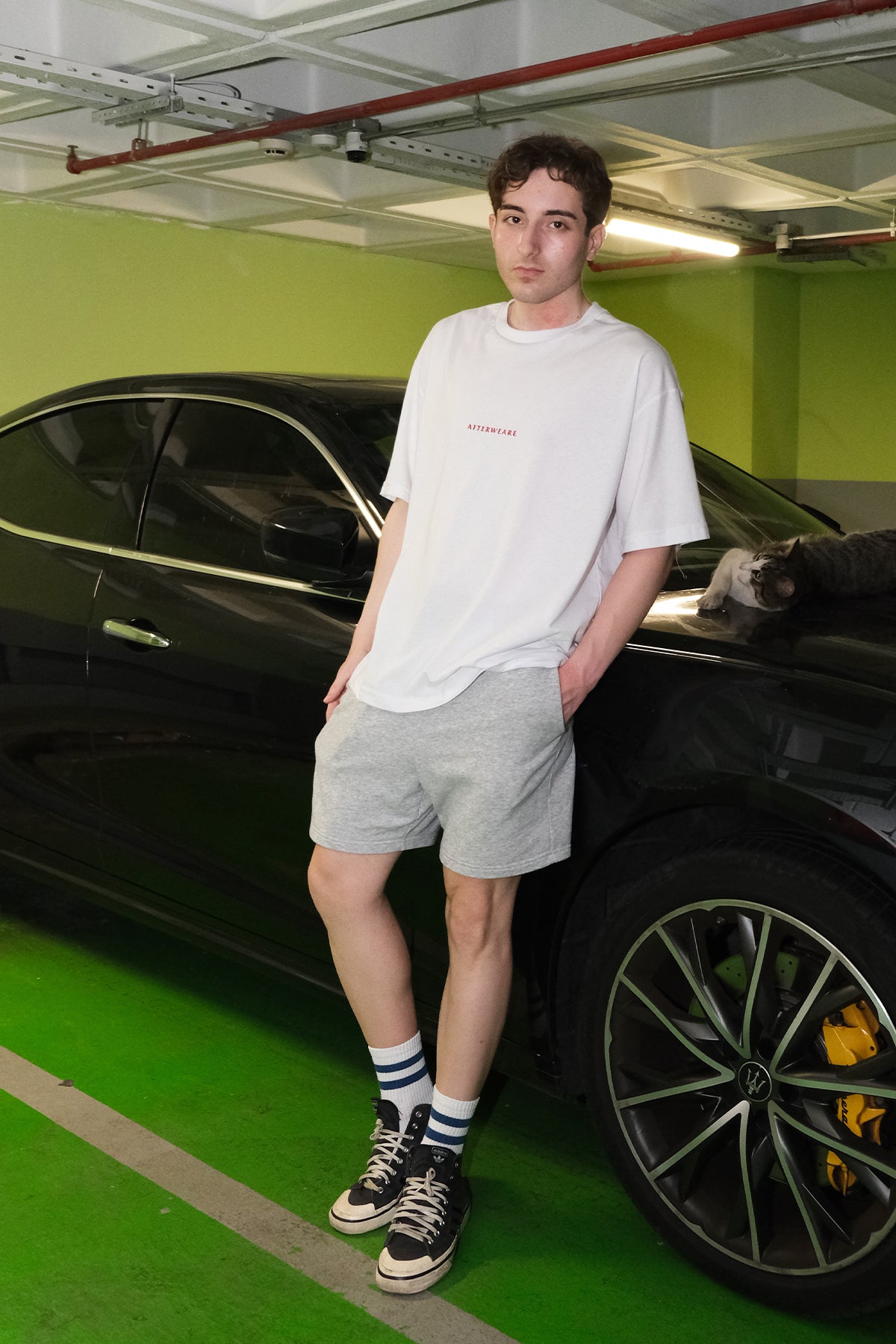 Oversize Beyaz Tişört - High We Are