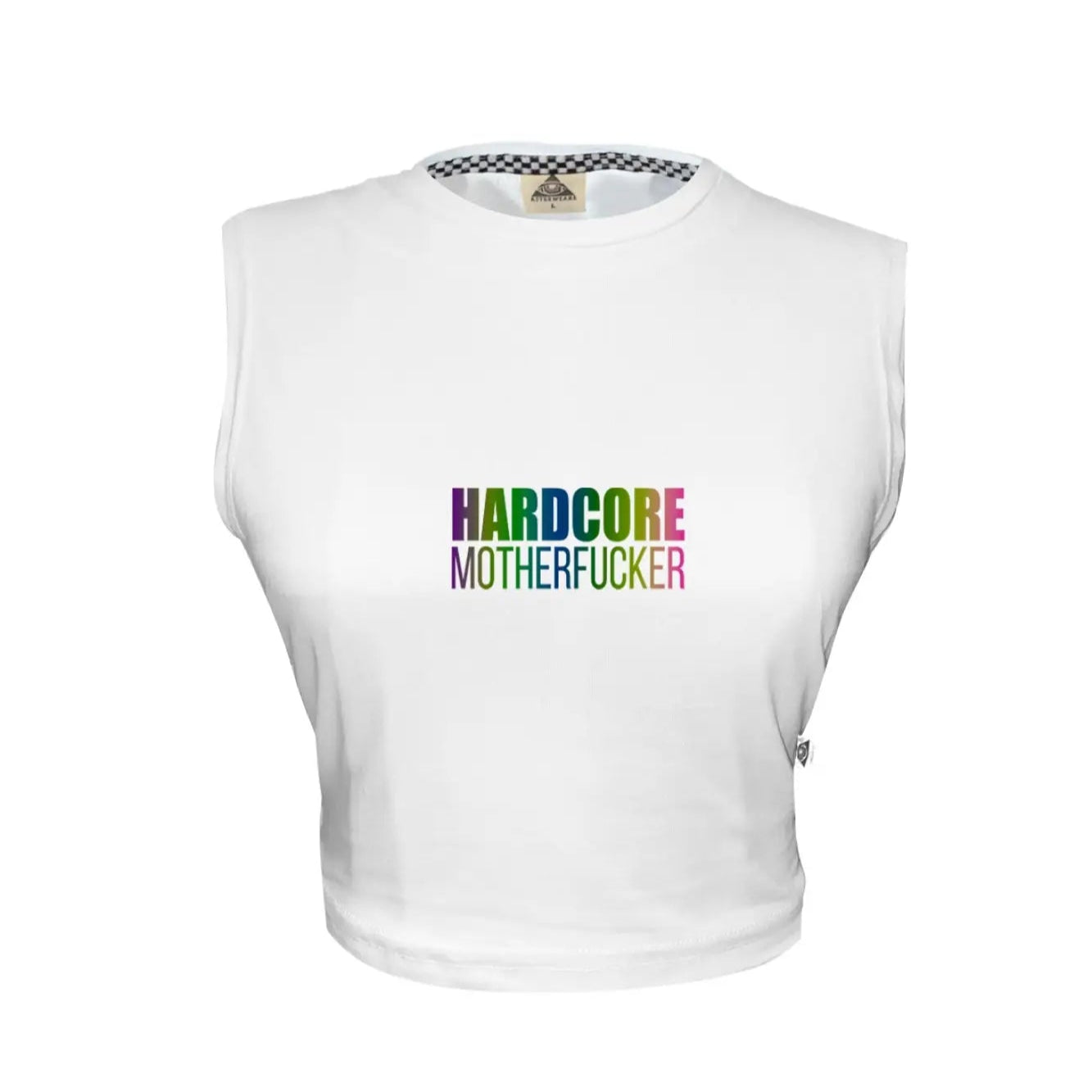 Beyaz Crop Top Üst | Hardcore Motherfucker.