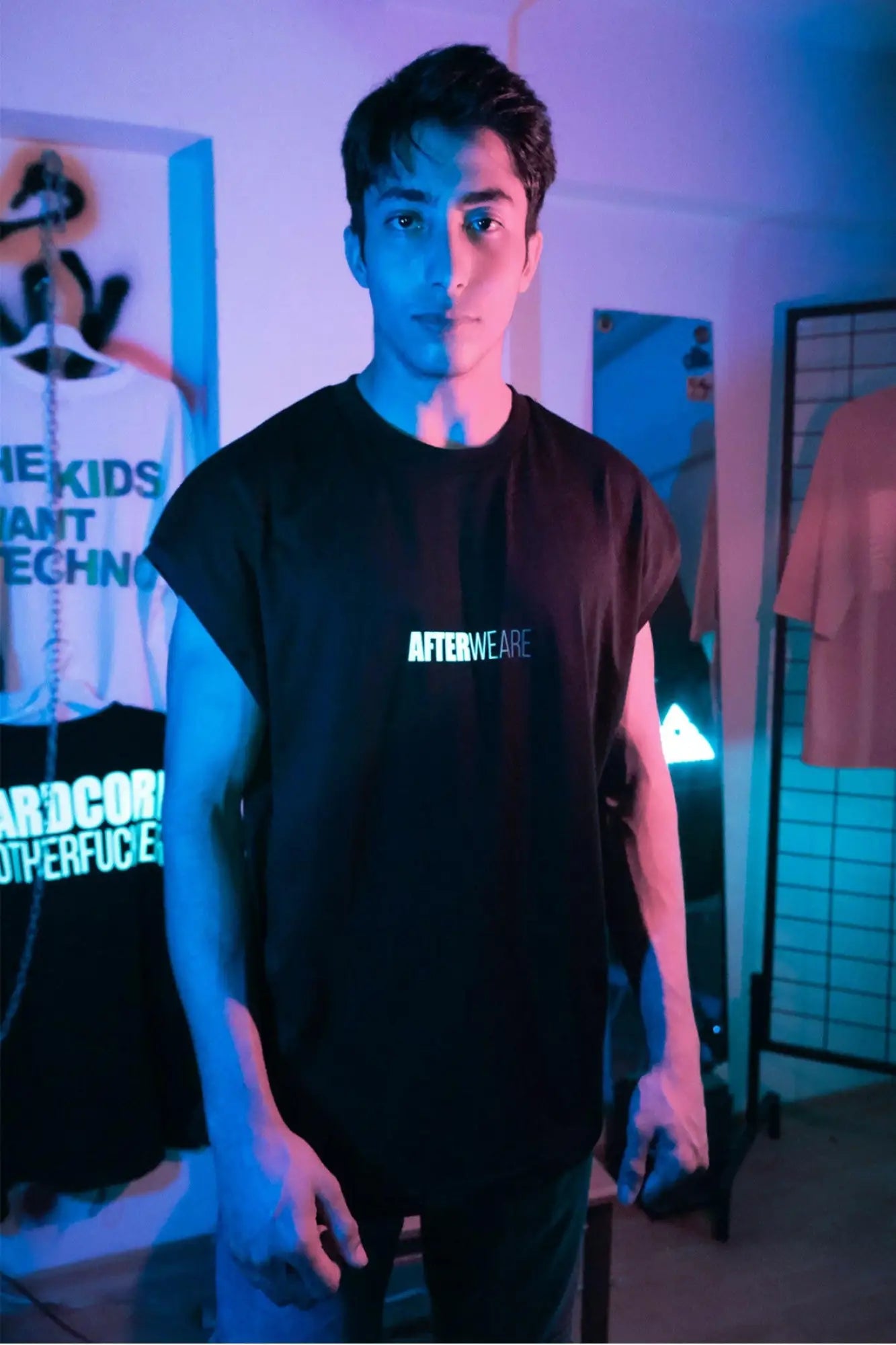 Kolsuz Tişört Üst - Hardcore Motherfucker | Reflective Sleeveless Top.