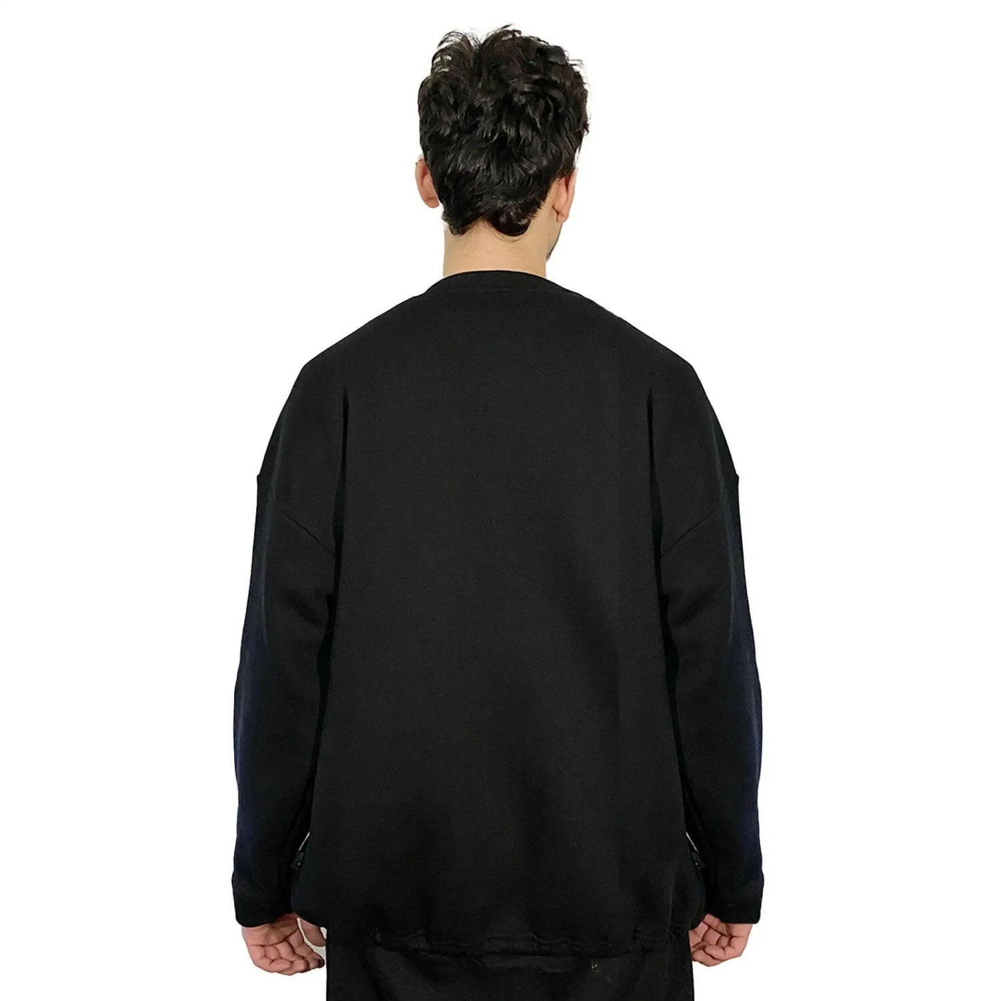 OVERSIZE BLACK SWEATSHIRT 'STAYHIGH' REFLECTIVE.