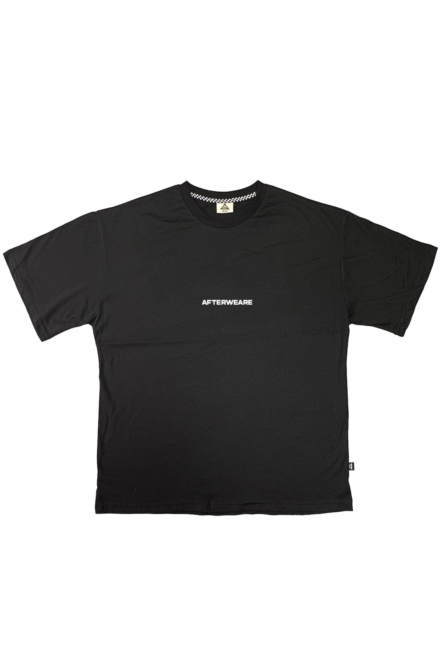 Oversize Siyah Tişört ’’Overthink Kills Your Happiness. Techno Doesn’t.’’ - FREEDOM OVERSIZED