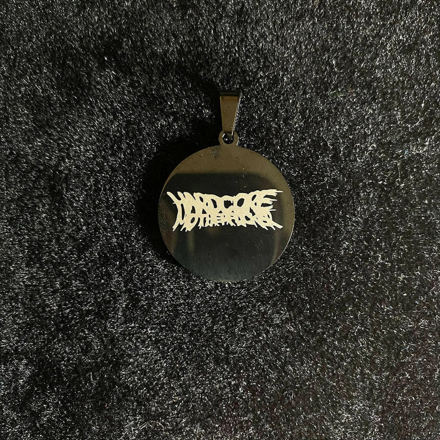 Siyah Çelik Kolye Ucu - Hardcore Motherfucker - Steel Pendant - STEEL - AKSESUAR