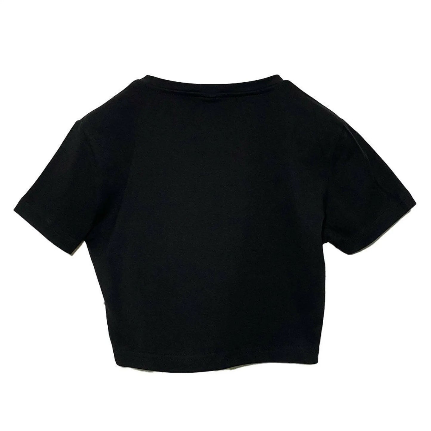 Siyah Crop Tişört ’BARBIE WANTS TECHNO’ Black Crop T-shirt - CROP TOP