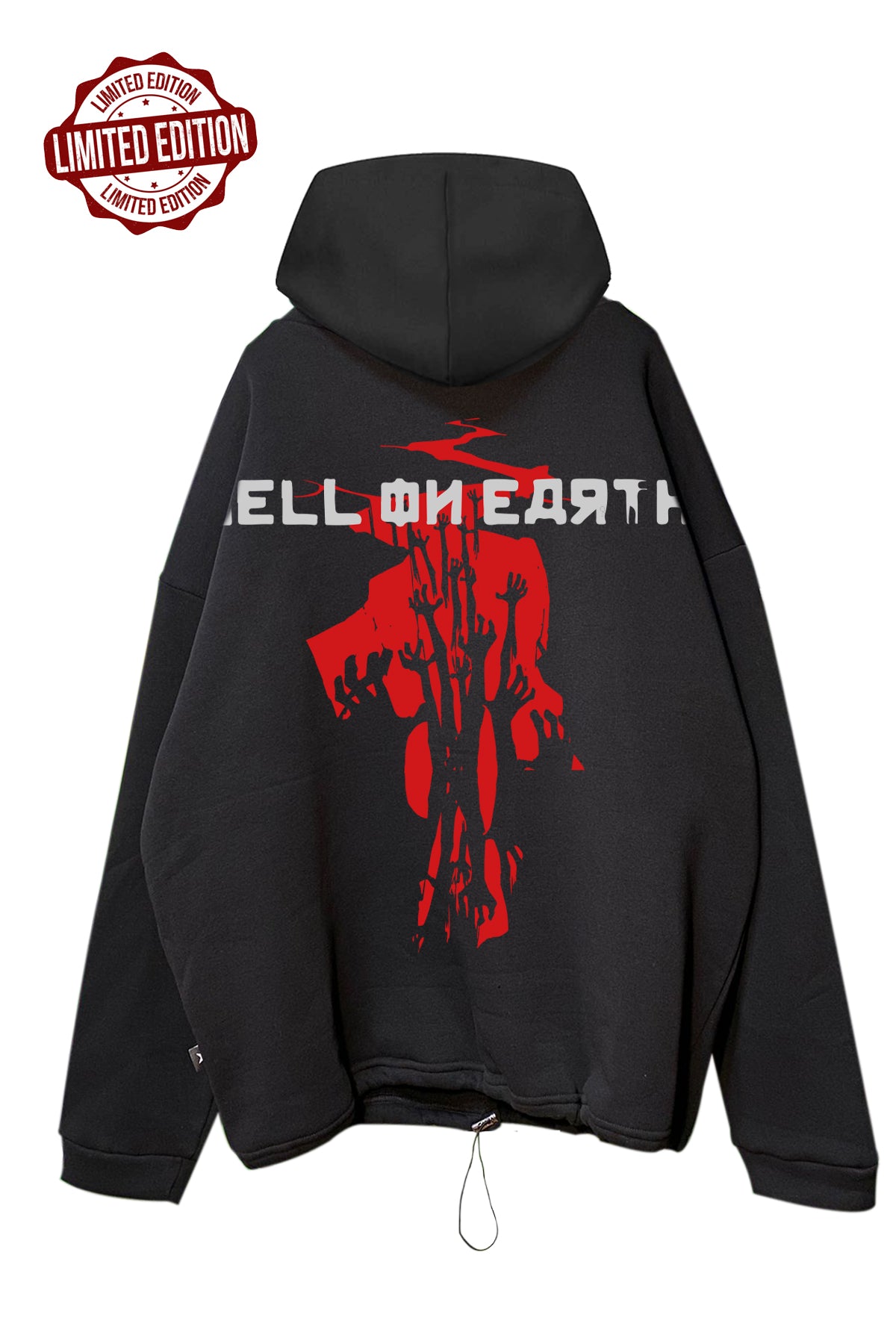 Siyah Kapüşonlu Sweatshirt 'Hell On Earth' hoodie