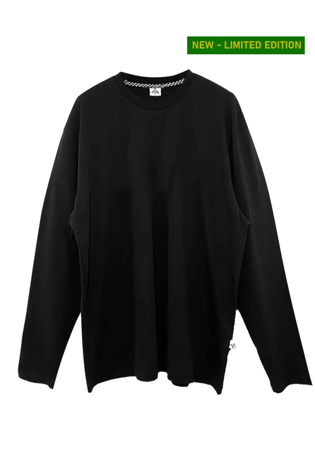 Siyah Uzun Kollu Tişört 'DANCING THROUGH THE RABBIT HOLE' Reflective Black Long Sleeve T-shirt.