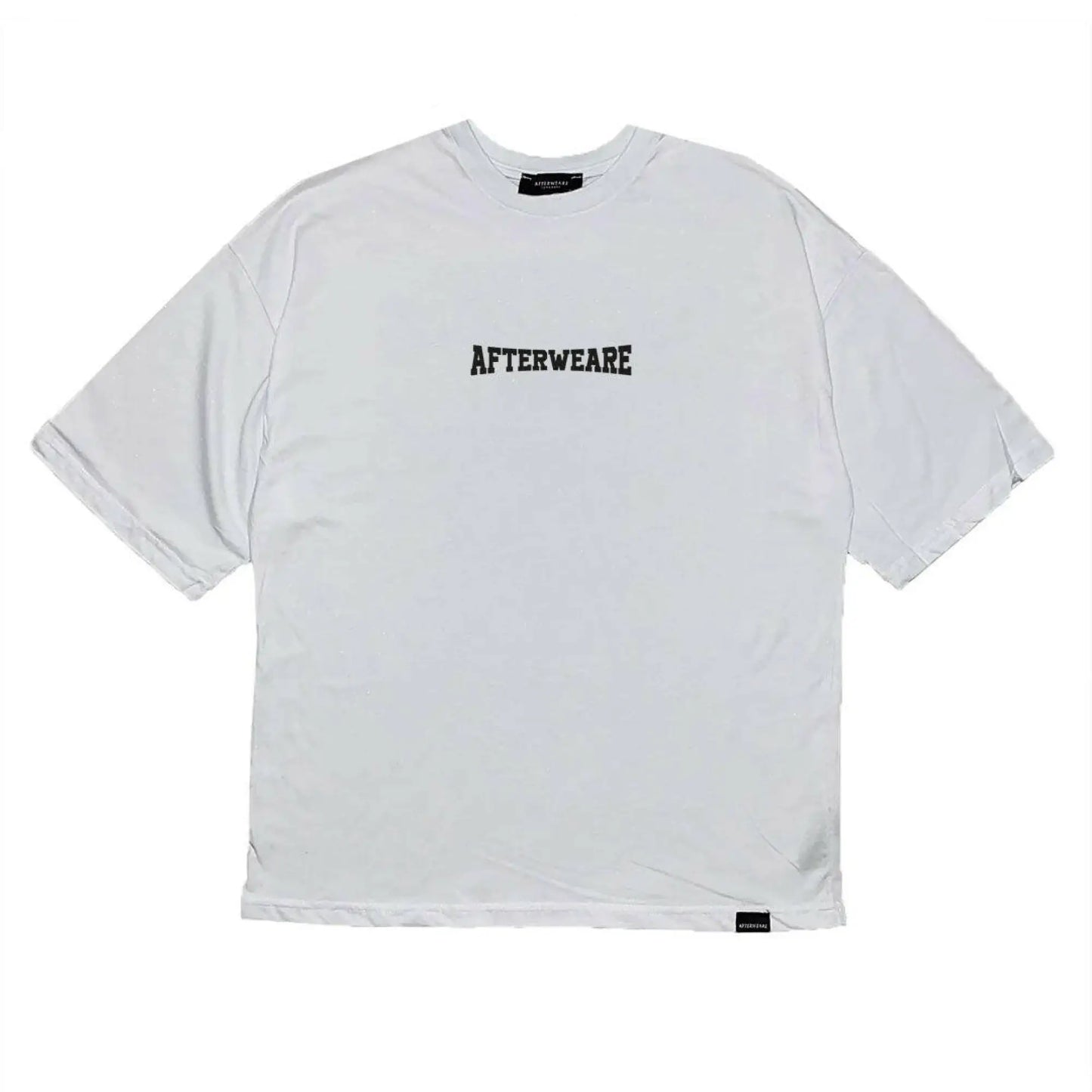 WHITE OVERSIZE T-SHIRT ’MUNCHCREW’ RAINBOW REFLECTIVE