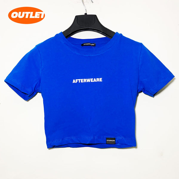 OUTLET - BLUE CROP TEE 'THE KIDS WANT TECHNO'