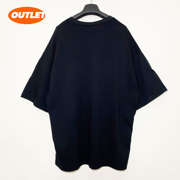 OUTLET - CRYSTAL THE KIDS WANT TECHNO BLACK OVERSIZE TEE
