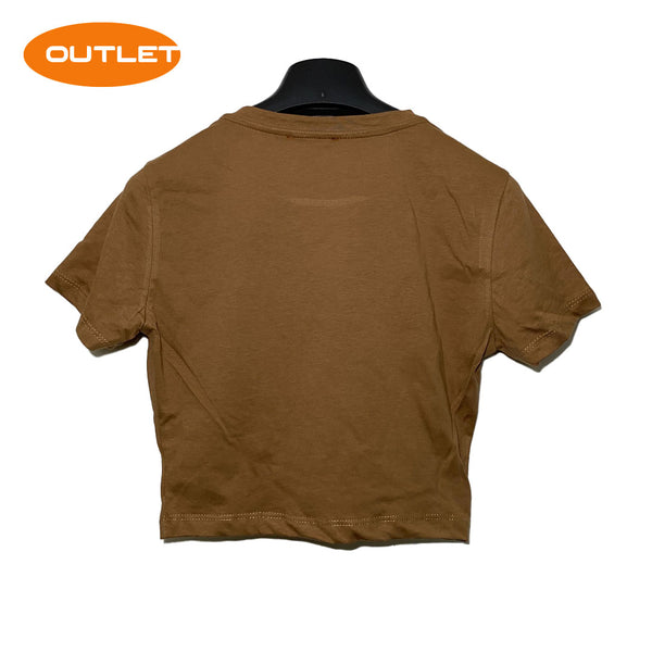 OUTLET - BROWN CROP TEE AFTERWEARE