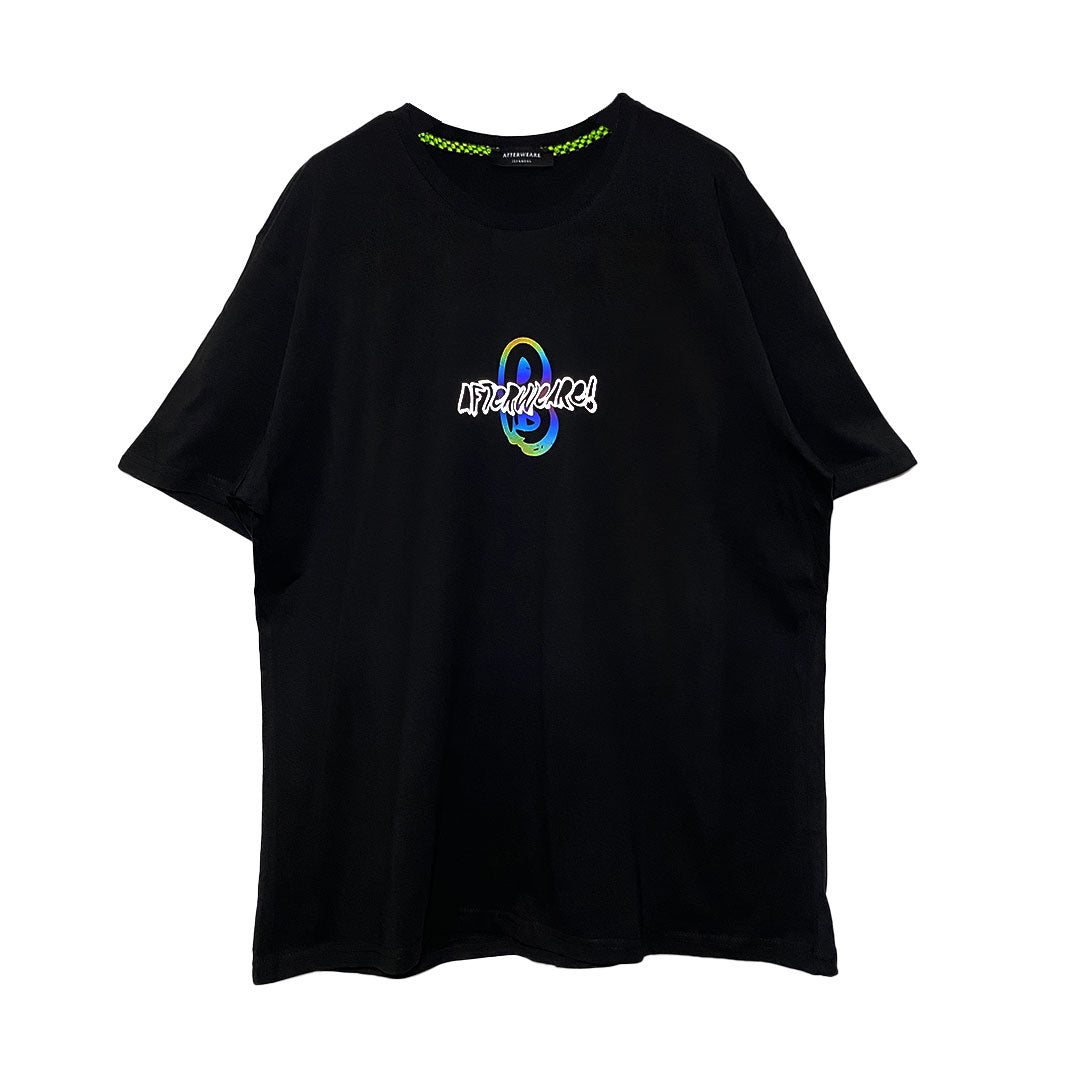 OVERSIZE BLACK T-SHIRT 'ALL NIGHT BLONG' REFLECTIVE.