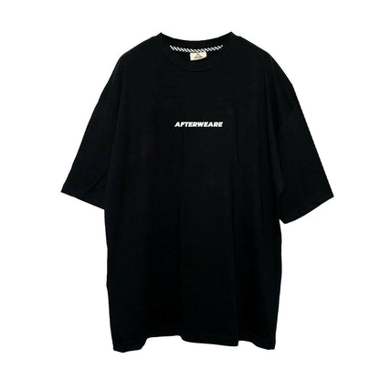 BLACK OVERSIZE T-SHIRT 'WE CALL IT TECHNO' REFLECTIVE.