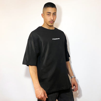 Oversized Black T-shirt 'THE KIDS WANT TECHNO' Reflective flash sale.