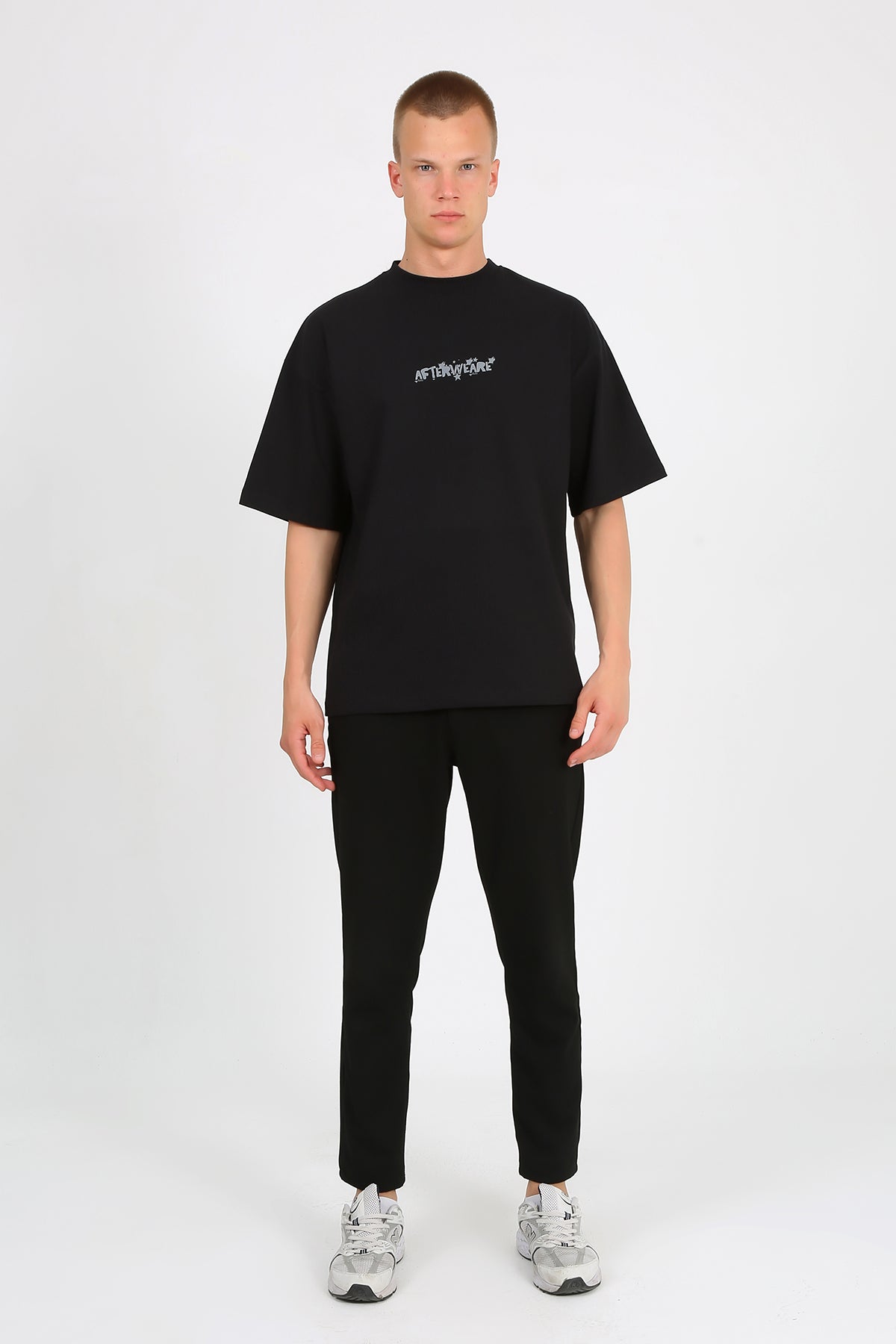 OVERSIZE BLACK T-SHIRT 'FREAK' Reflective