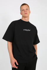 OVERSIZE BLACK T-SHIRT 'FREAK' Reflective