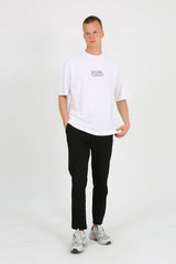 Beyaz Oversize Tişört - Start Rave | Reflective White Oversize T-shirt