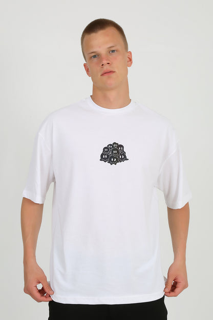 Oversize Beyaz Tişört 'Trip Like Freak'