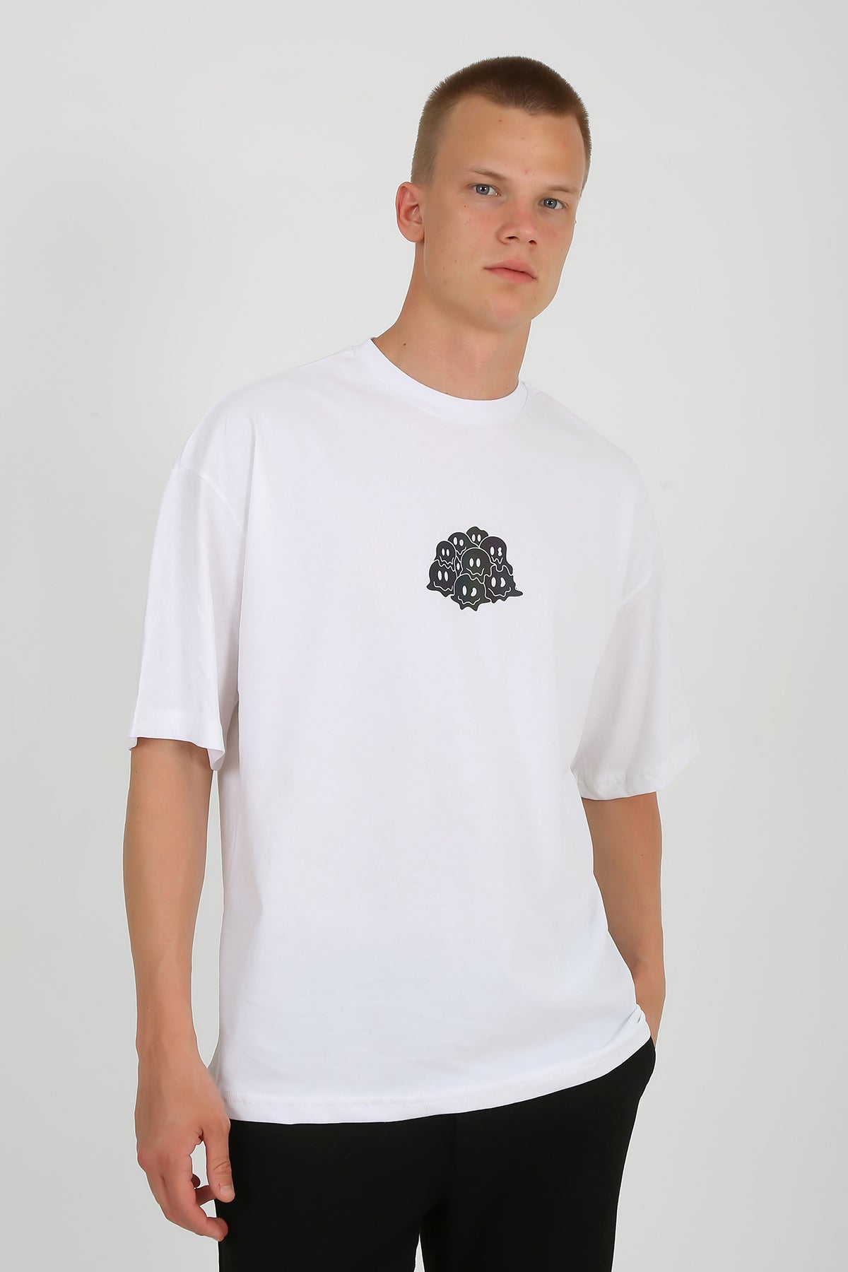 Oversize Beyaz Tişört 'Trip Like Freak'