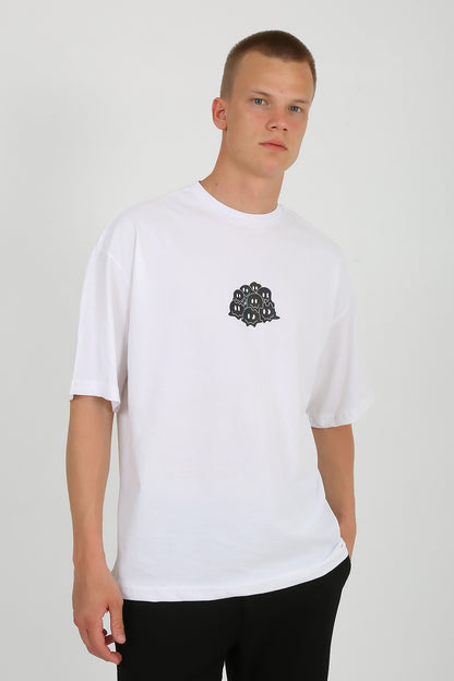Oversize Beyaz Tişört 'Trip Like Freak'