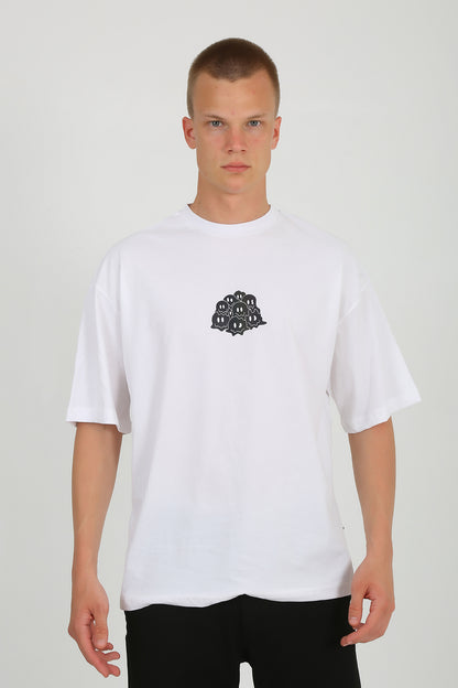 Oversize Beyaz Tişört 'Trip Like Freak'
