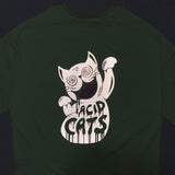 OUTLET - OVERSIZE GREEN T-SHIRT 'ACID CATS'