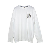 RELAX FIT WEISSES LANGÄRMELIGES T-Shirt „ACID CATS“ REGENBOGENREFLEKTIEREND