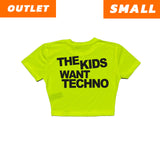 OUTLET - NEON YELLOW CROP THE KIDS WANT TECHNO