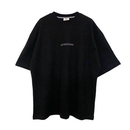 Oversized Black T-shirt 'THE KIDS WANT TECHNO' Reflective flash sale.