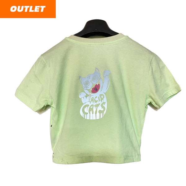OUTLET - GREEN CROP TEE ACID CATS