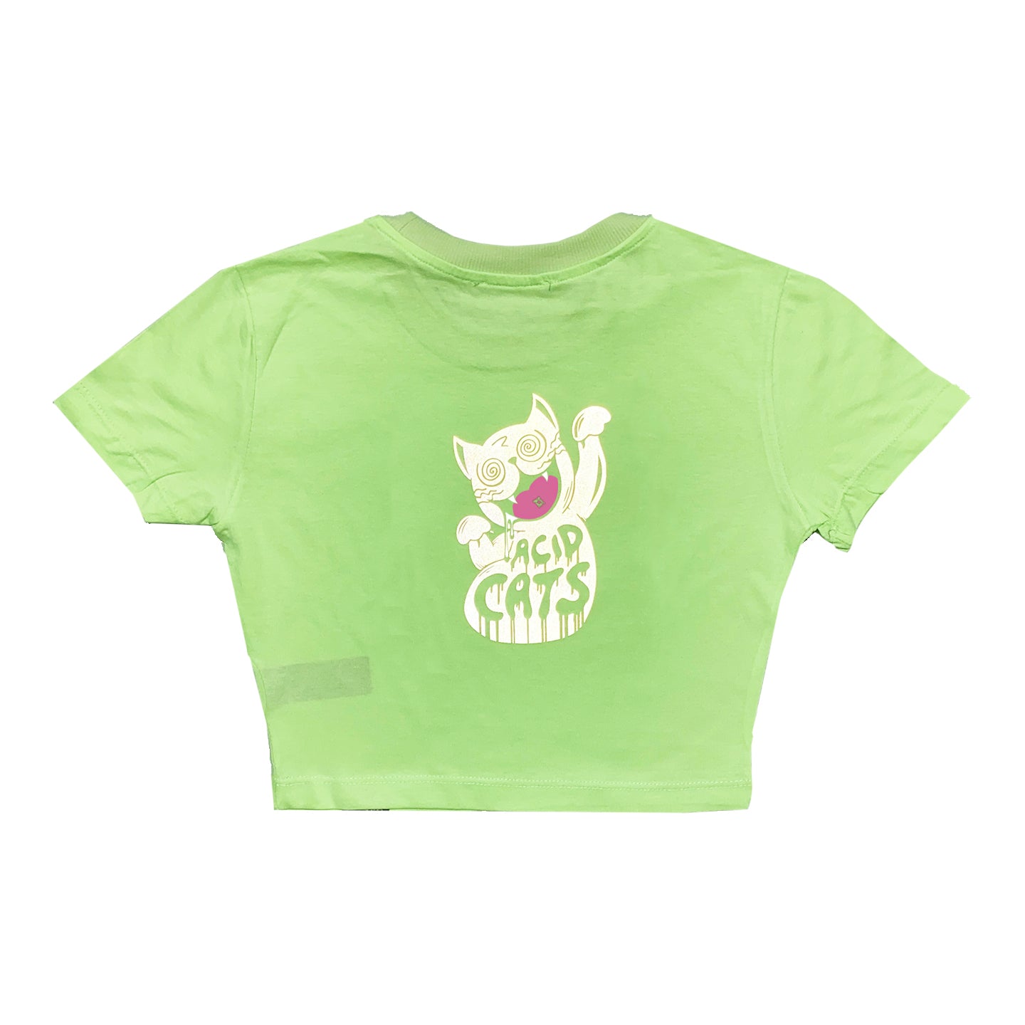 OUTLET - Yeşil Crop Tee - Acid Cats