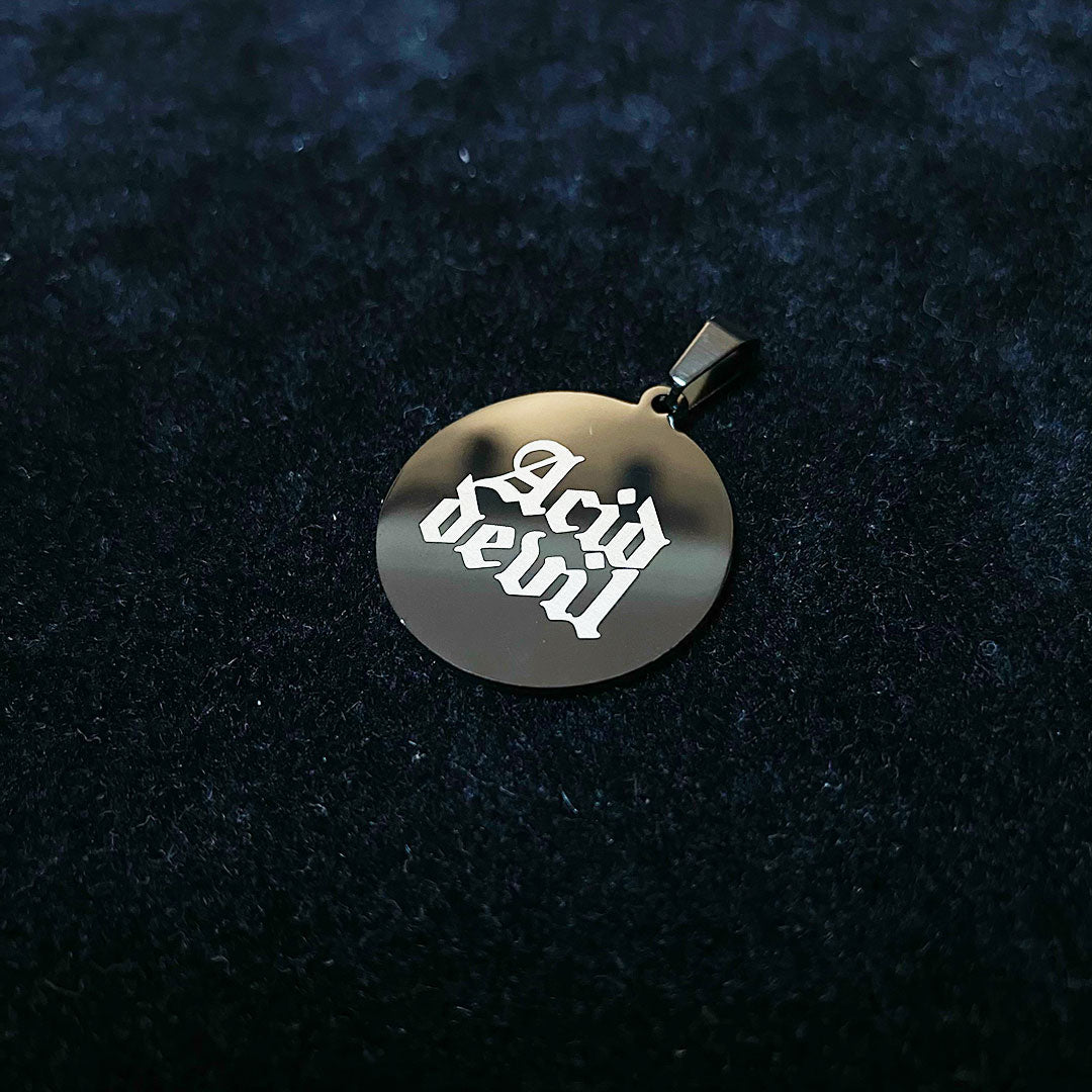 Siyah Çelik Kolye Ucu - Acid Devil - Steel Pendant