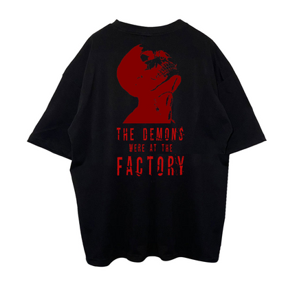 OVERSIZE BLACK T-SHIRT 'FACTORY' B-RAVER