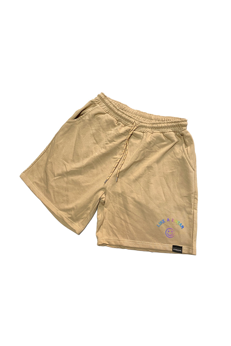 Reflektör baskılı kum rengi erkek şort - reflective print sand man short