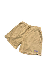 Reflektör baskılı kum rengi erkek şort - reflective print sand man short