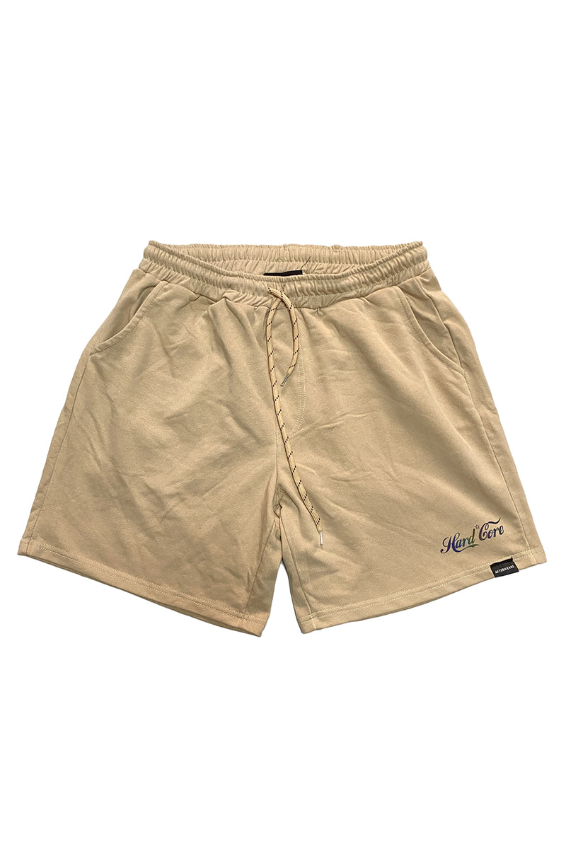 Reflektör baskılı kum rengi erkek şort - reflective print sand man short