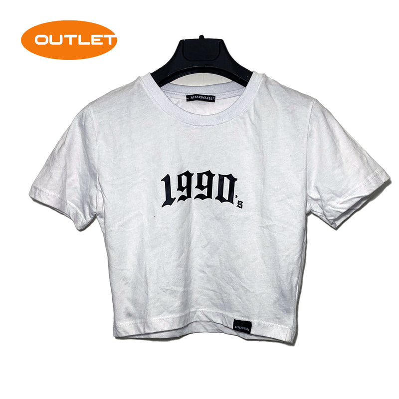 OUTLET - WEISSES CROP T-SHIRT 1990ER JAHRE