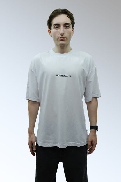 Oversize Beyaz Tişört 'The Kids Want Techno'