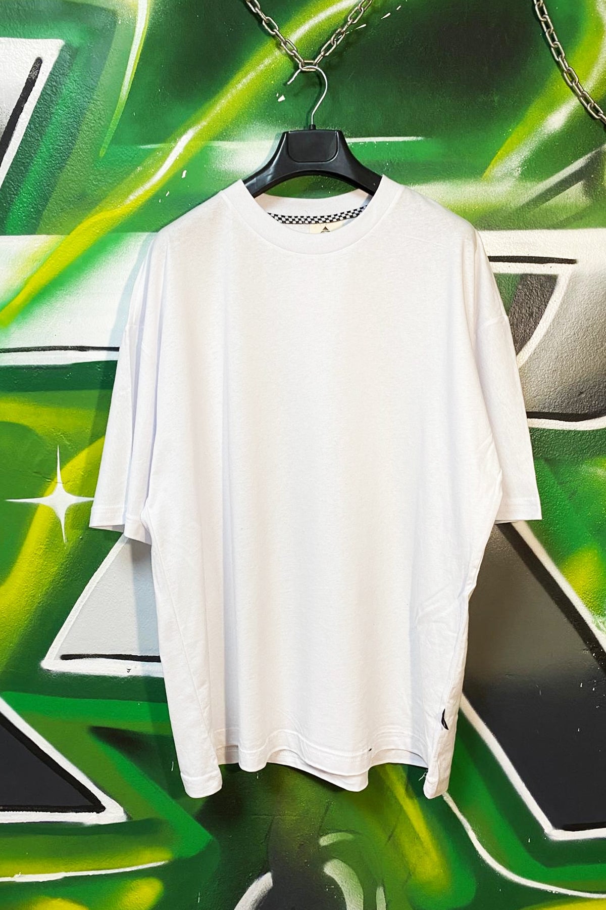 beyaz oversize basic t-shirt