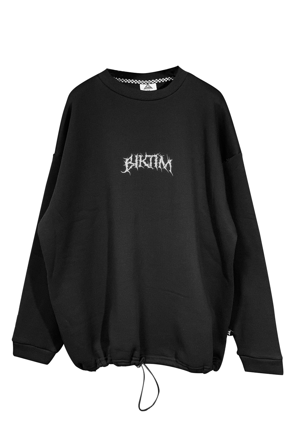 Unisex Black Oversize Gothic Sweatshirt – BIKTIM Baskılı, with red rose | Sokak Modası - Siyah Sweatshirt.