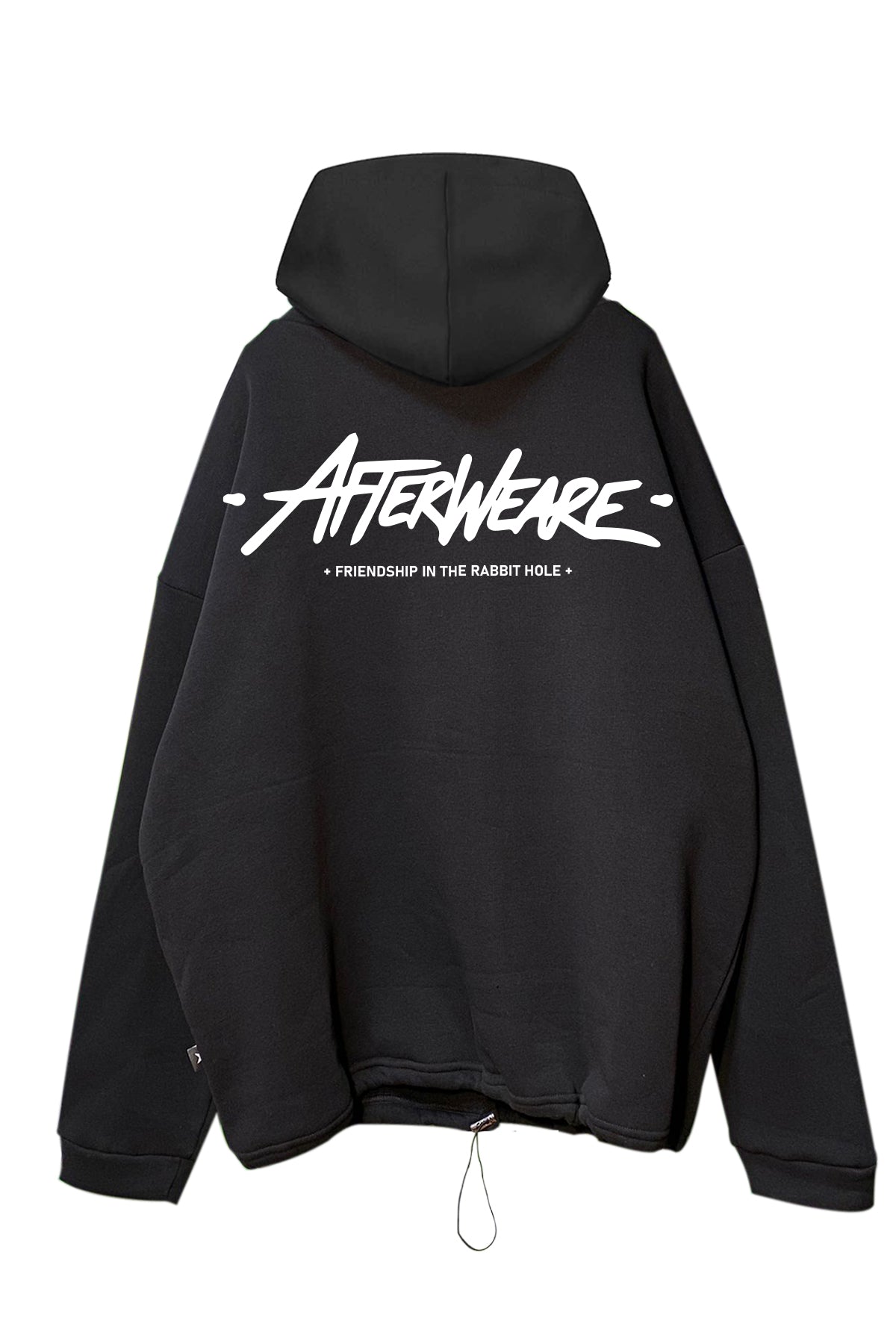 Siyah Kapüşonlu Sweatshirt 'AFTERWEARE' Black Oversize Hoodie.