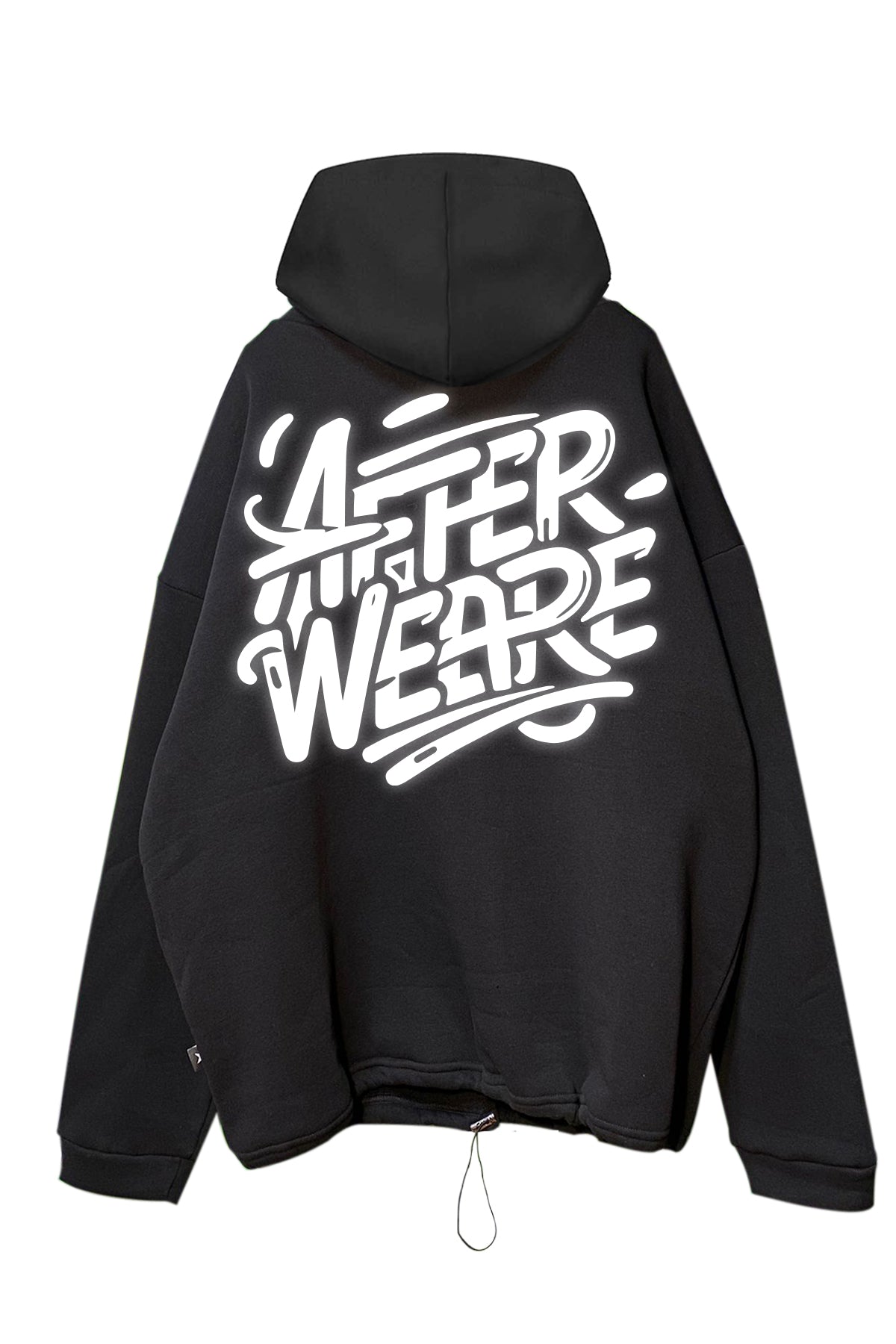 Siyah Kapüşonlu Sweatshirt 'AFTERWEARE' Black Oversize Hoodie.