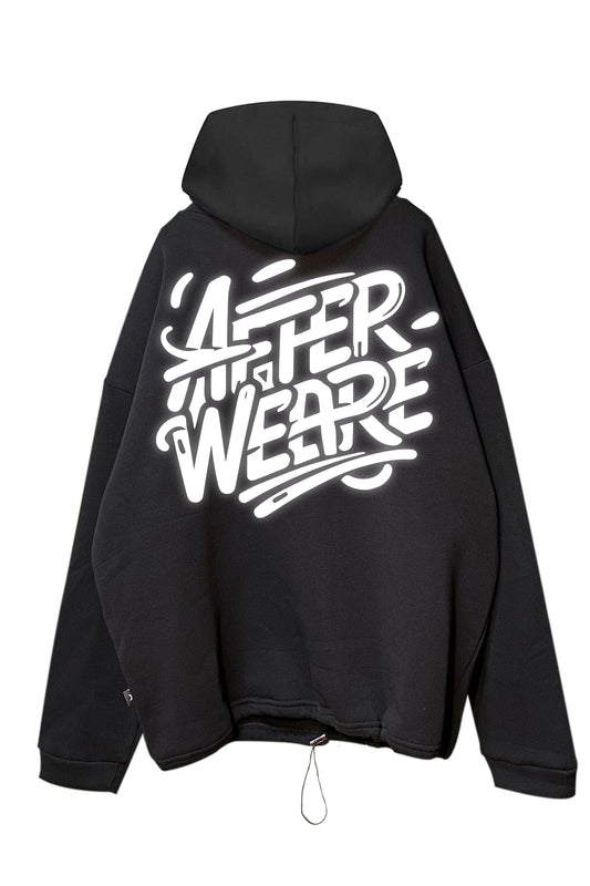 Siyah Kapüşonlu Sweatshirt 'AFTERWEARE' Black Oversize Hoodie