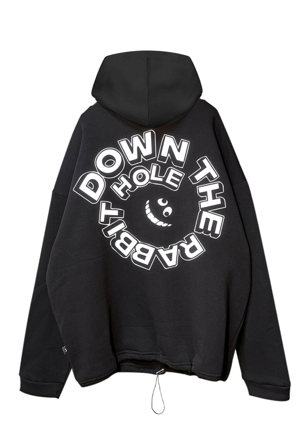 SCHWARZER OVERSIZE HOODIE 'ACID CREW' REFLEKTIEREND 