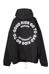 Siyah Kapüşonlu Sweatshirt 'BAD KIDS GO TO AFTERPARTY' Black Oversize Hoodie