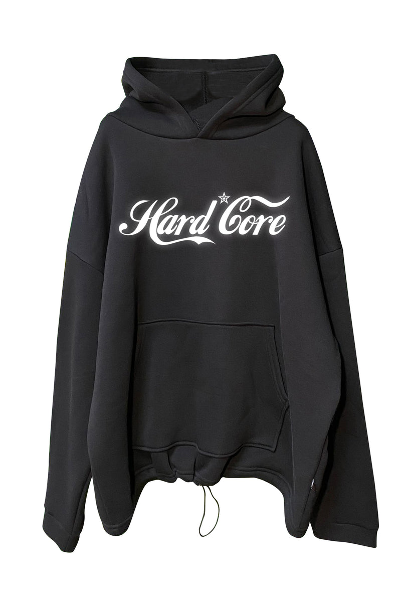 SCHWARZER OVERSIZE HOODIE 'ACID CREW' REFLEKTIEREND 