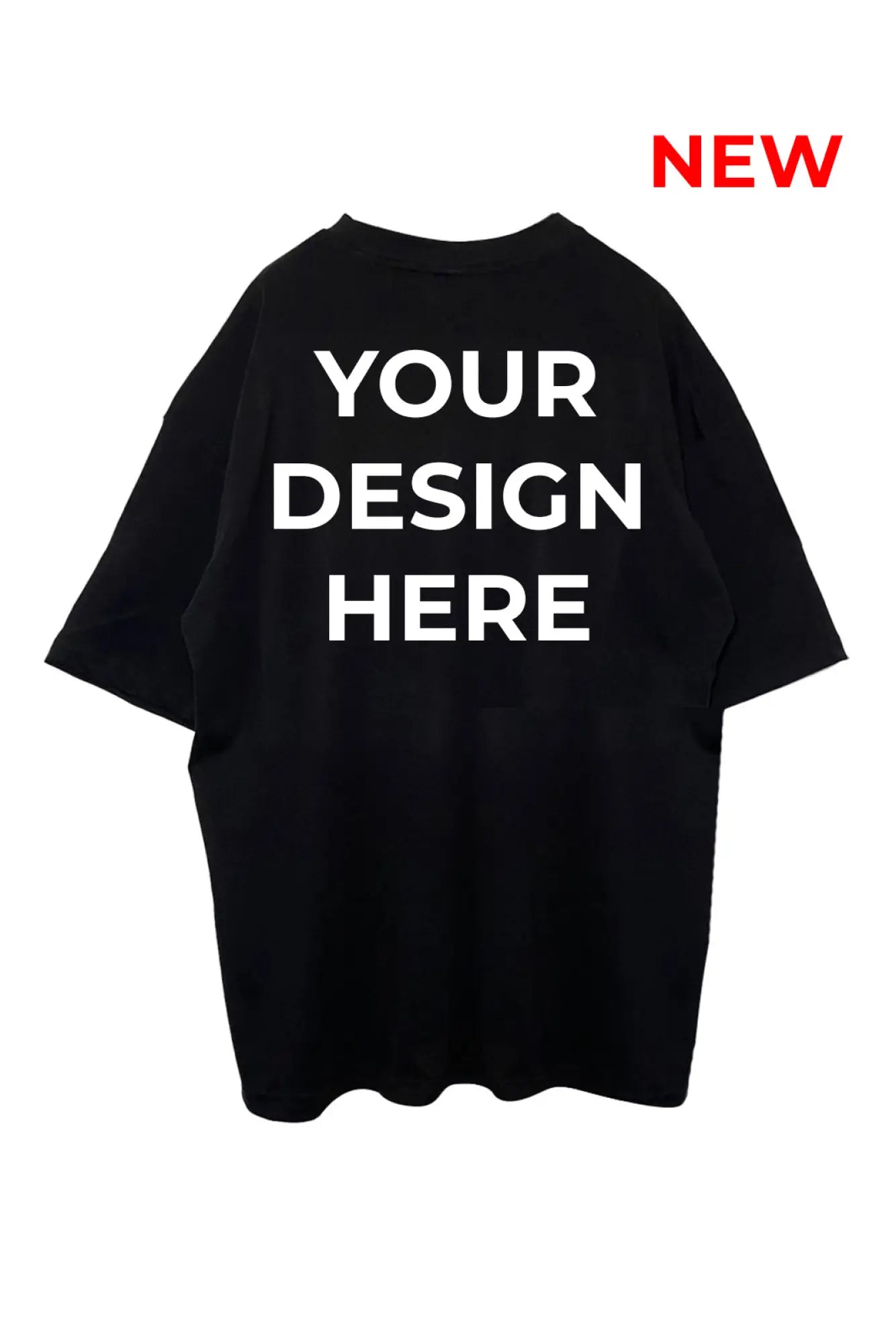 Custom siyah tişört - Personal Design - FREEDOM OVERSIZED