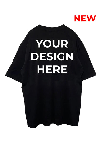 Custom siyah tişört - Personal Design - FREEDOM OVERSIZED