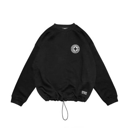 OVERSIZE BLACK SWEATSHIRT 'DO YOU NEED AFTER' REFLECTIVE