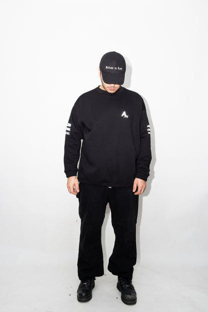 Unisex Siyah Oversize Sweatshirt 'Techno 2026' Limited Edition