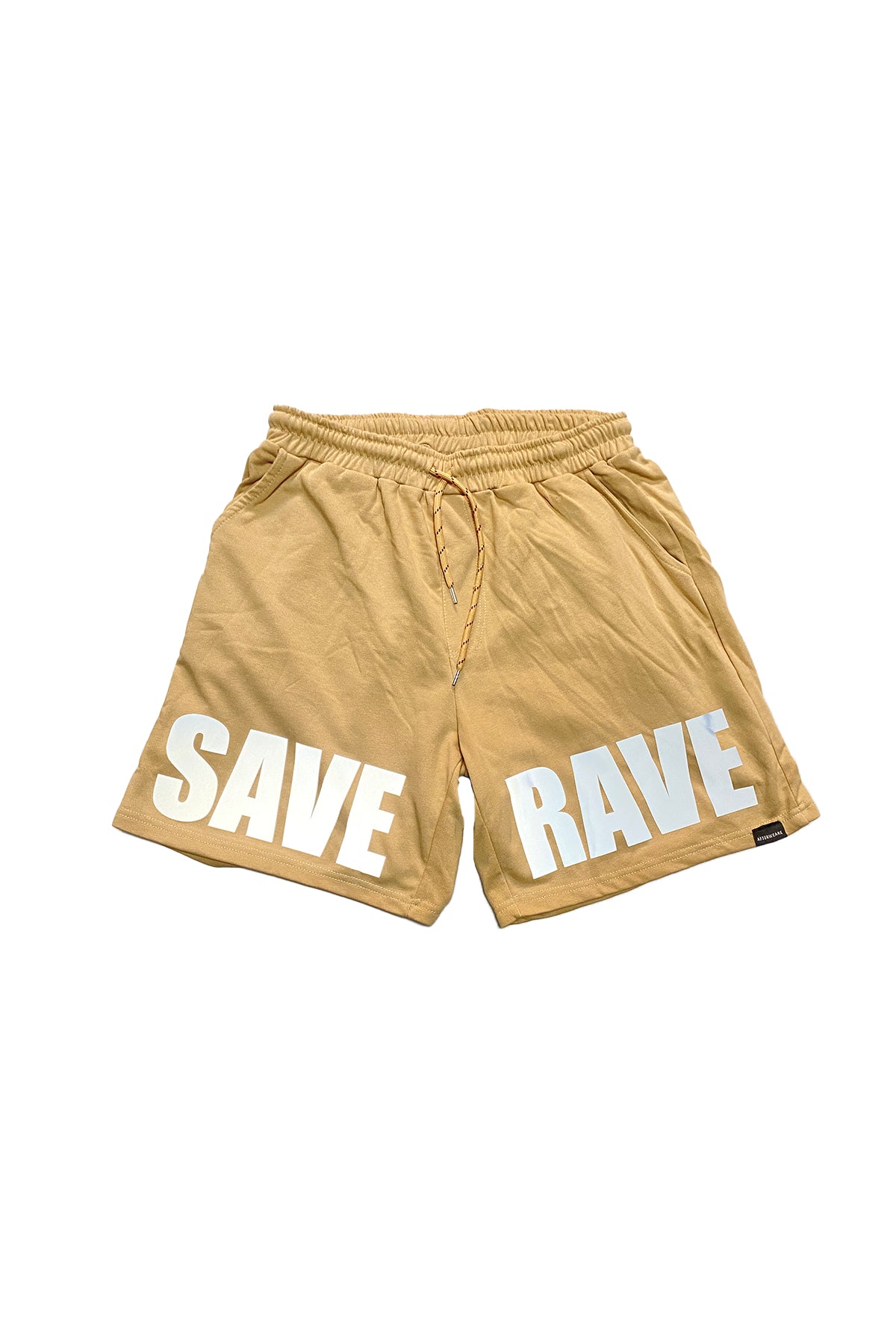 Reflektör baskılı kum rengi erkek şort - reflective print sand man short