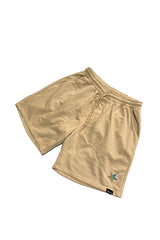 Reflektör baskılı kum rengi erkek şort - reflective print sand man short